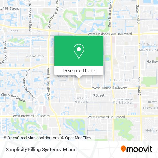 Simplicity Filling Systems map