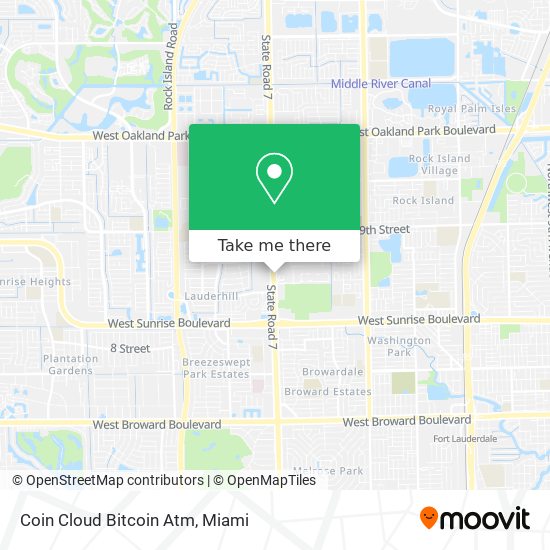 Mapa de Coin Cloud Bitcoin Atm