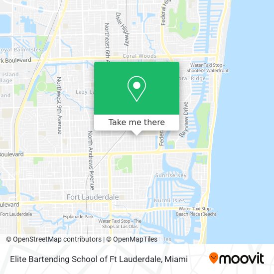 Elite Bartending School of Ft Lauderdale map