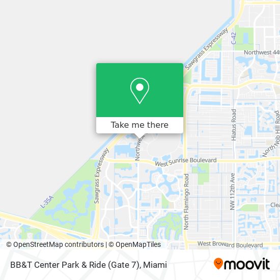 BB&T Center Park & Ride (Gate 7) map