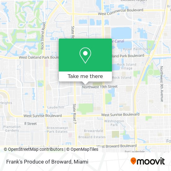 Frank's Produce of Broward map