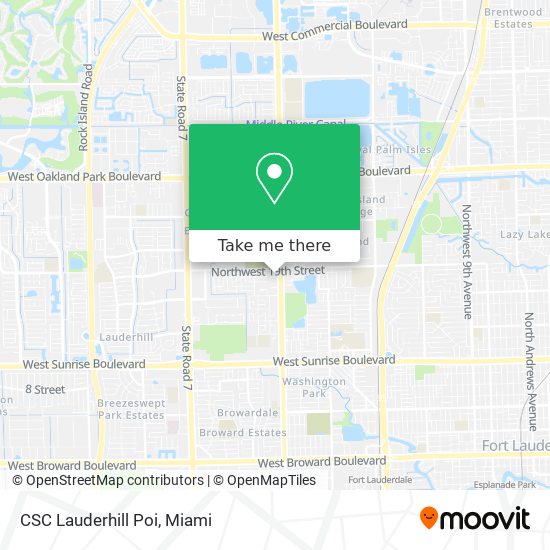 Mapa de CSC Lauderhill Poi