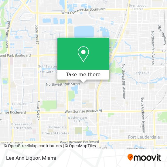 Lee Ann Liquor map