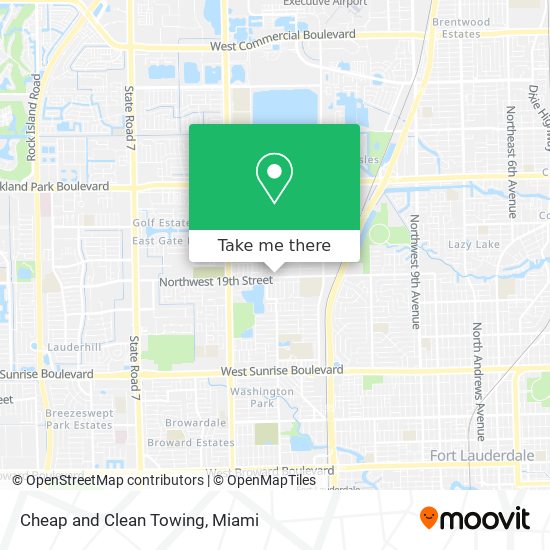 Cheap and Clean Towing map