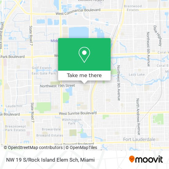 Mapa de NW 19 S/Rock Island Elem Sch