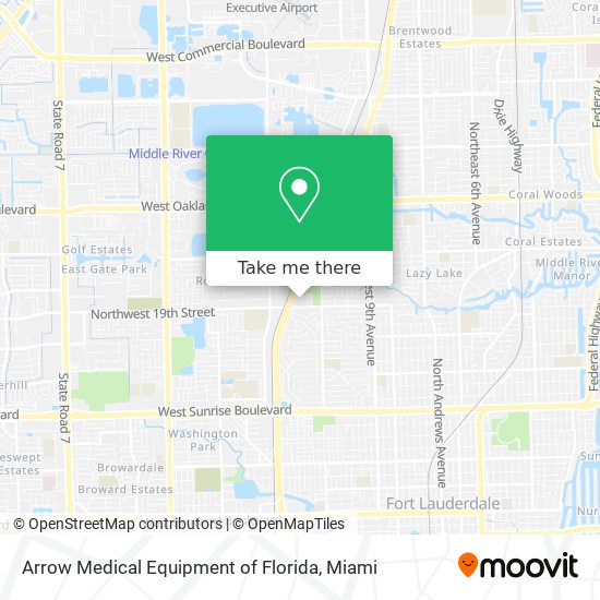 Arrow Medical Equipment of Florida map