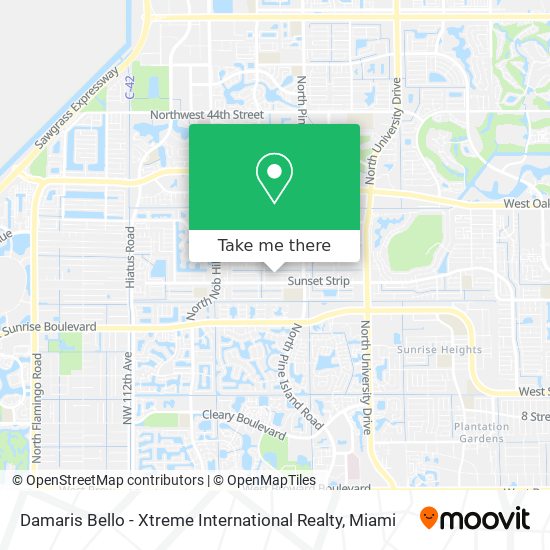 Damaris Bello - Xtreme International Realty map