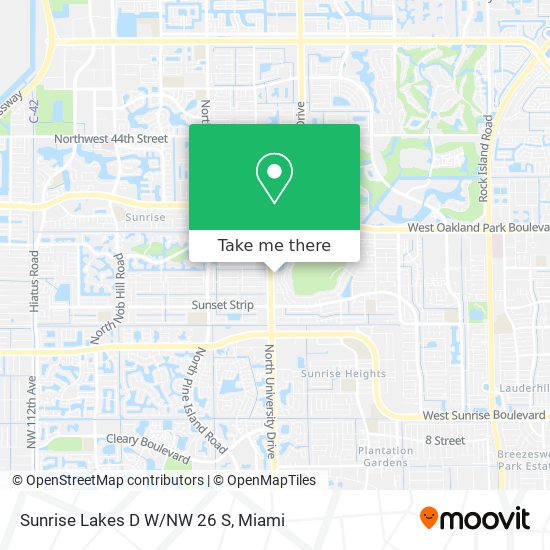 Sunrise Lakes D W/NW 26 S map