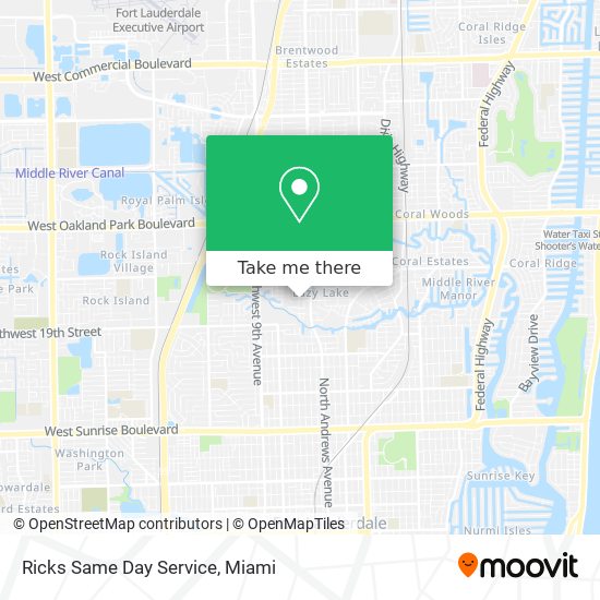 Ricks Same Day Service map