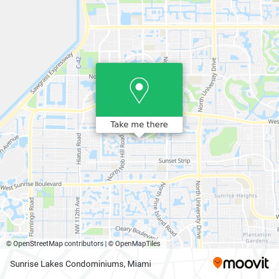 Sunrise Lakes Condominiums map