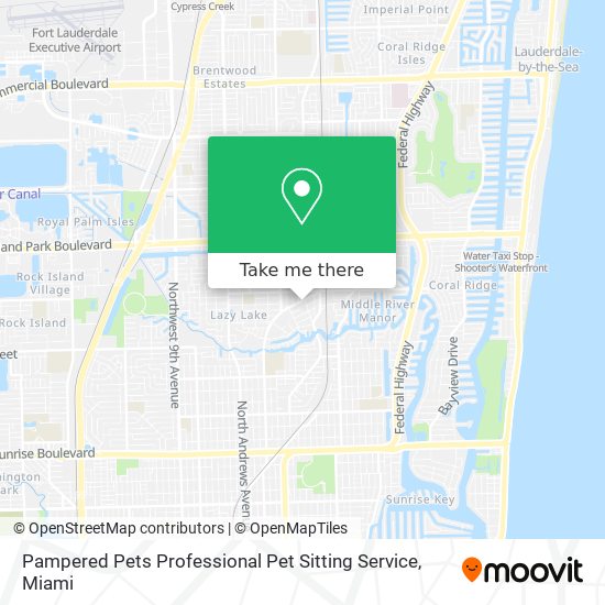 Pampered Pets Professional Pet Sitting Service map