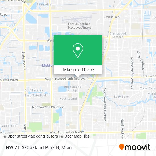 NW 21 A/Oakland Park B map
