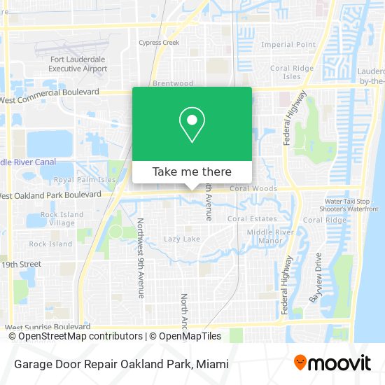 Mapa de Garage Door Repair Oakland Park