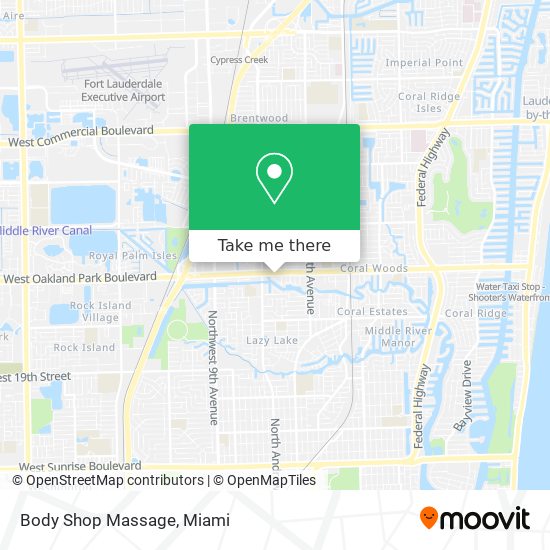 Body Shop Massage map
