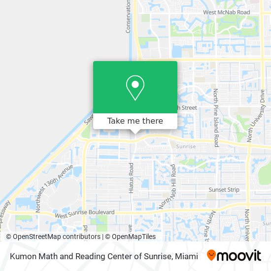 Mapa de Kumon Math and Reading Center of Sunrise