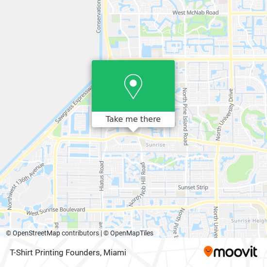 T-Shirt Printing Founders map