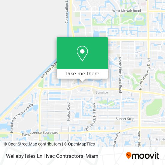 Mapa de Welleby Isles Ln Hvac Contractors