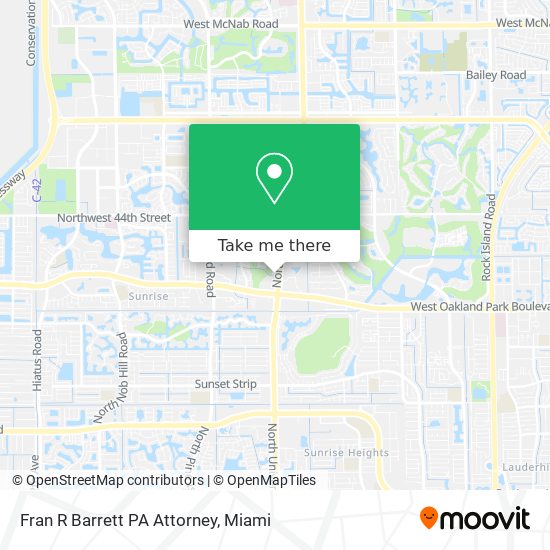 Fran R Barrett PA Attorney map