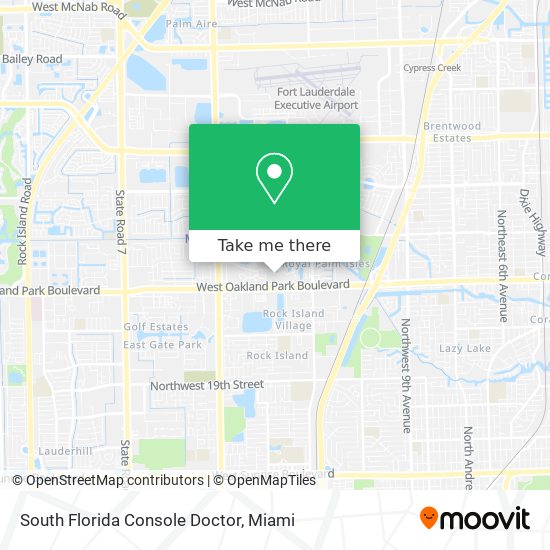 South Florida Console Doctor map