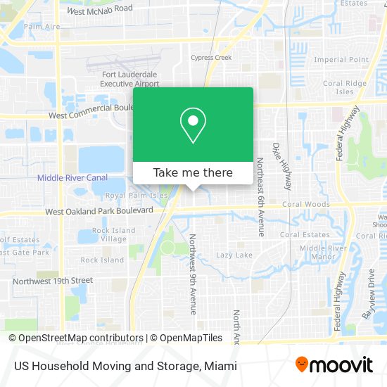 US Household Moving and Storage map