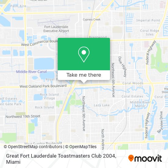 Mapa de Great Fort Lauderdale Toastmasters Club 2004