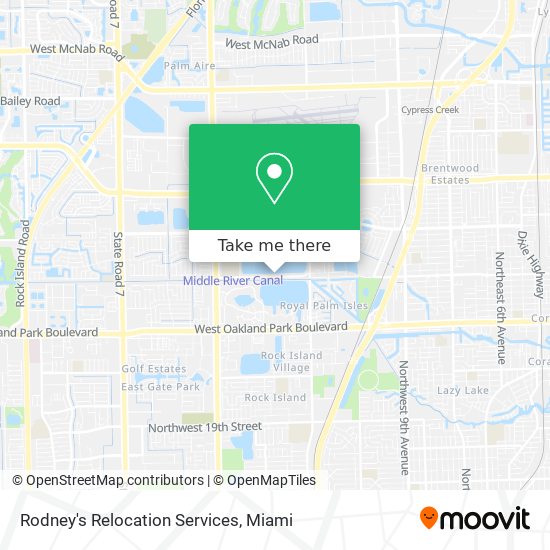 Rodney's Relocation Services map