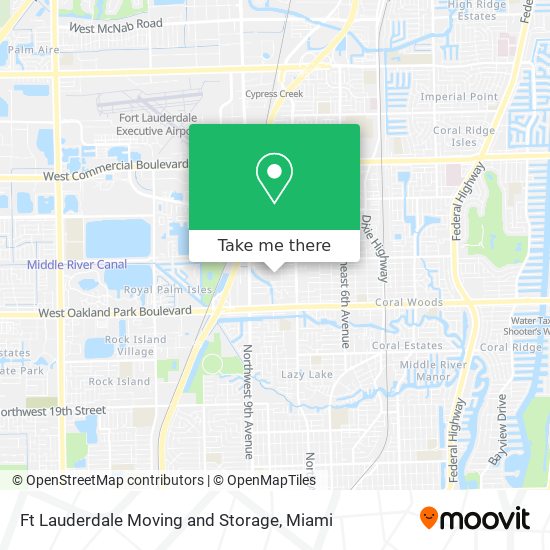 Ft Lauderdale Moving and Storage map