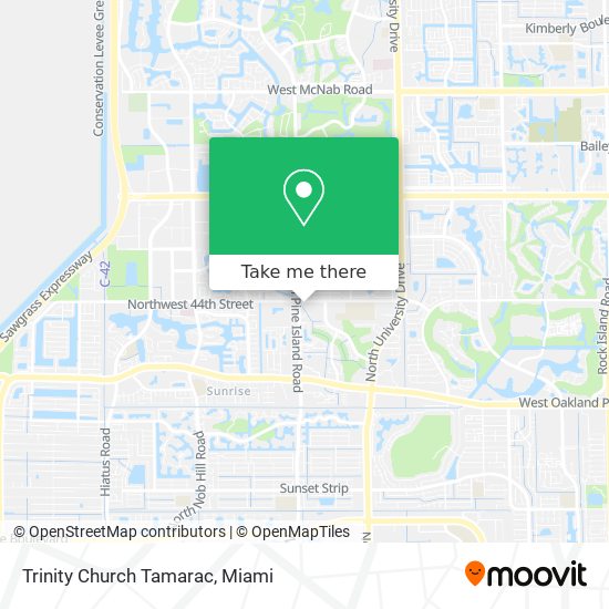 Trinity Church Tamarac map