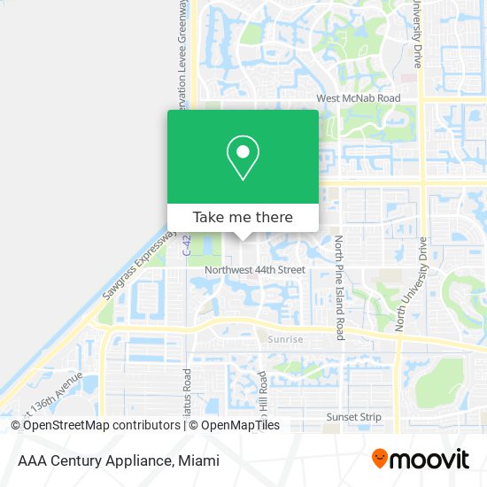 AAA Century Appliance map