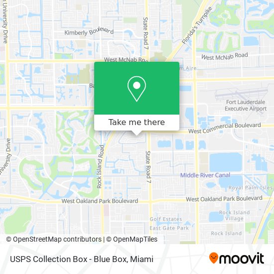 USPS Collection Box - Blue Box map