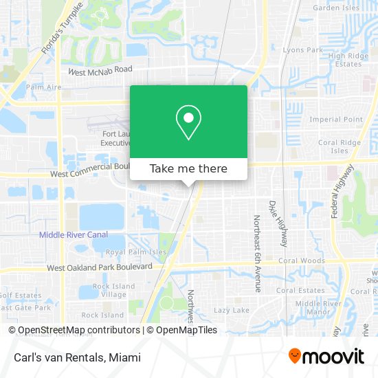 Carl's van Rentals map