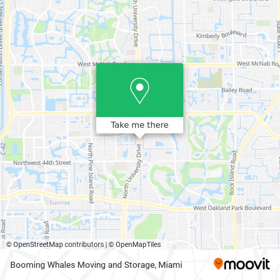 Booming Whales Moving and Storage map