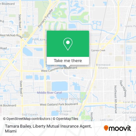 Mapa de Tamara Bailey, Liberty Mutual Insurance Agent