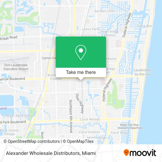 Alexander Wholesale Distributors map
