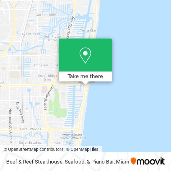 Mapa de Beef & Reef Steakhouse, Seafood, & Piano Bar