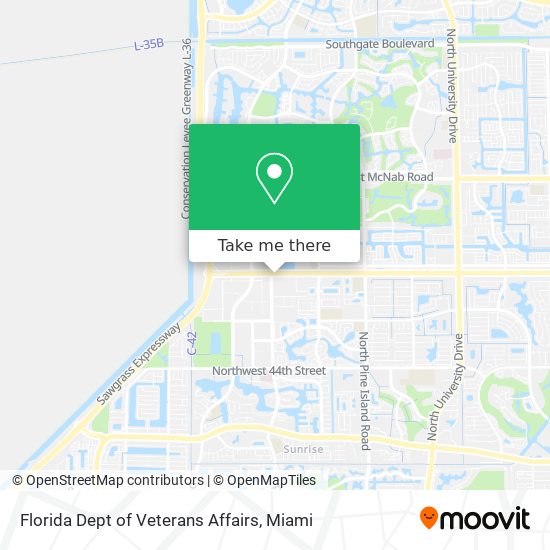 Florida Dept of Veterans Affairs map