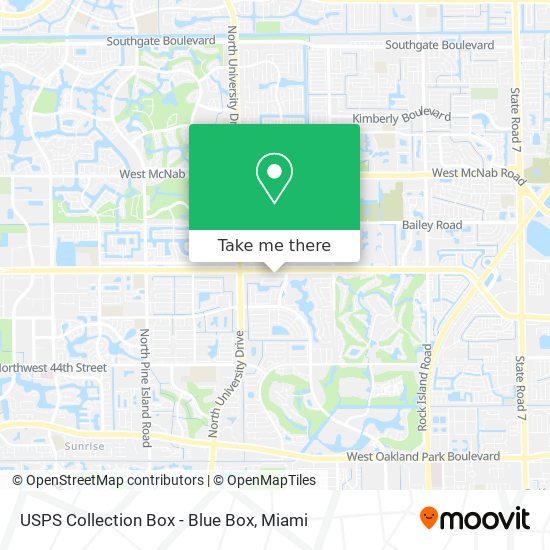 USPS Collection Box - Blue Box map