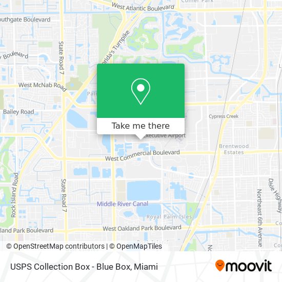 USPS Collection Box - Blue Box map