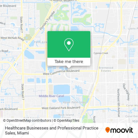 Mapa de Healthcare Businesses and Professional Practice Sales