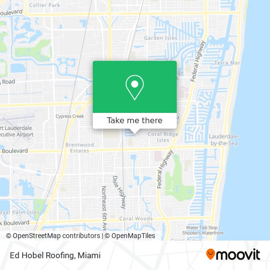 Ed Hobel Roofing map