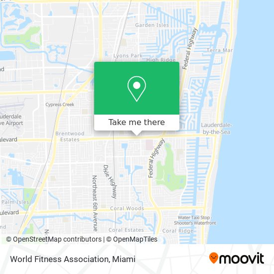 World Fitness Association map