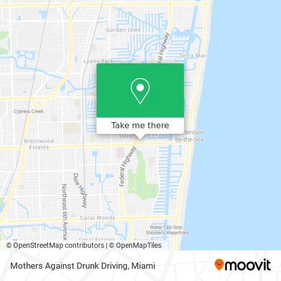 Mapa de Mothers Against Drunk Driving