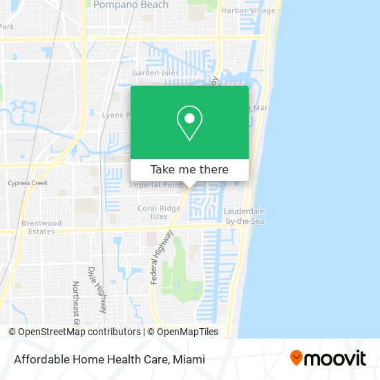 Affordable Home Health Care map