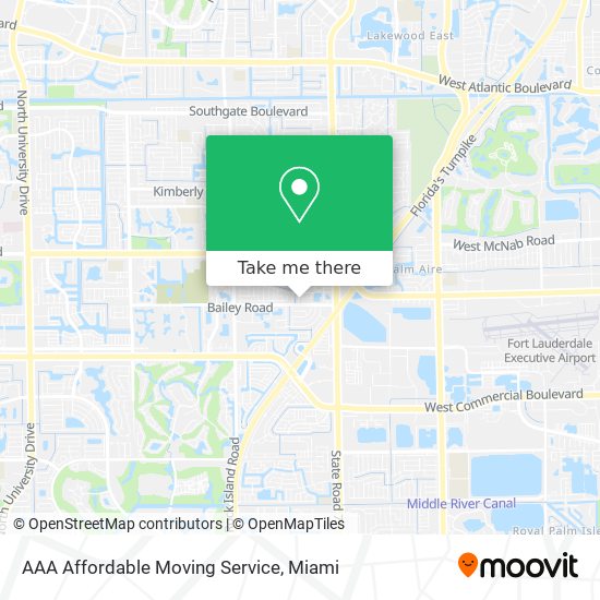 AAA Affordable Moving Service map