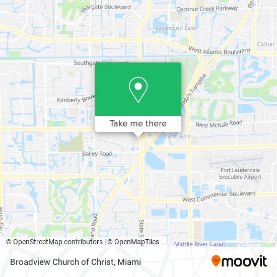 Broadview Church of Christ map