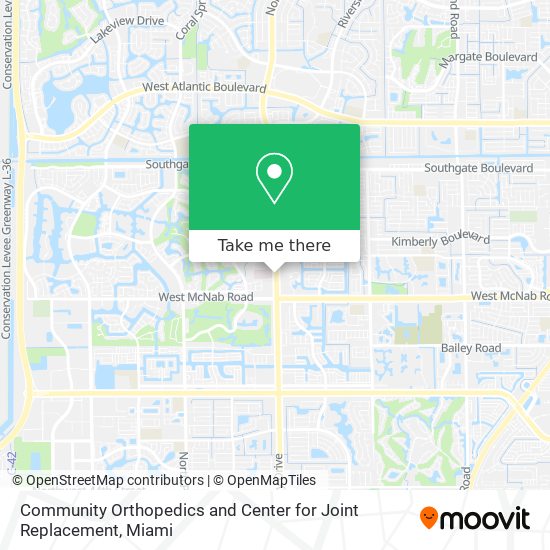 Mapa de Community Orthopedics and Center for Joint Replacement