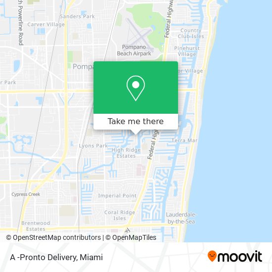 A -Pronto Delivery map