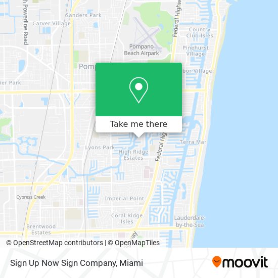 Mapa de Sign Up Now Sign Company