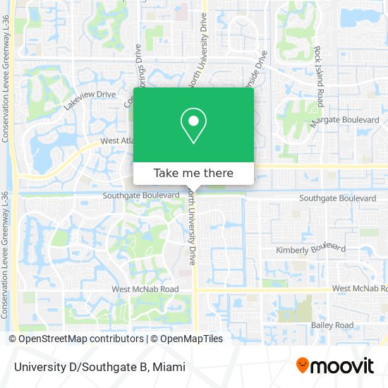 University D/Southgate B map