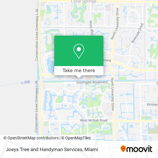 Joeys Tree and Handyman Services map